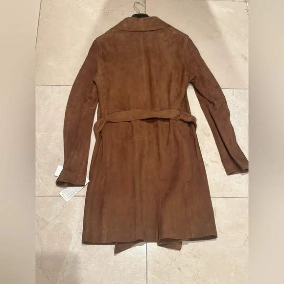 Gerard darel suede coat belted brown - Picture 3 of 3